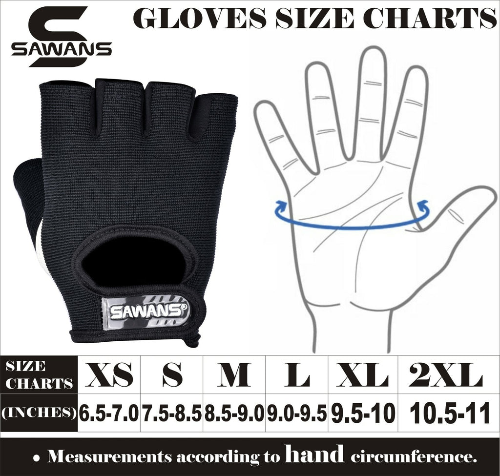 SAWANS® Gym Weight Lifting Gloves Leather Training Straps Body Building Workouts
