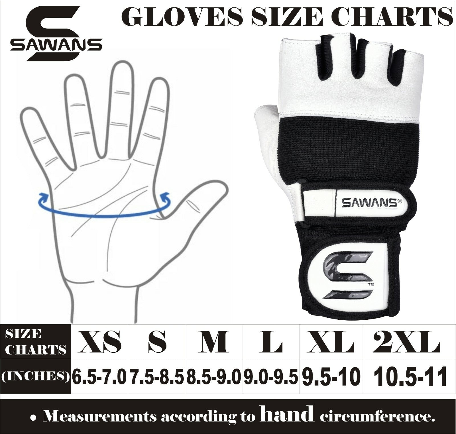 SAWANS® Gym Weight Lifting Gloves Leather Training Straps Body Building Workouts