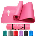 Yoga Mat Thick 10Mm Non Slip Gym Exercise Fitness Pilates Carry Strap NBR 183X62