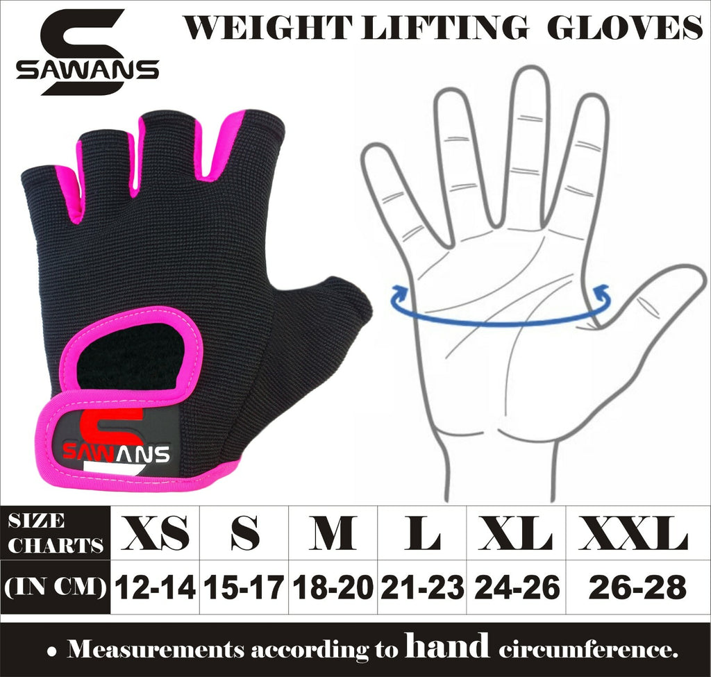 SAWANS® Gym Weight Lifting Gloves Leather Training Straps Body Building Workouts