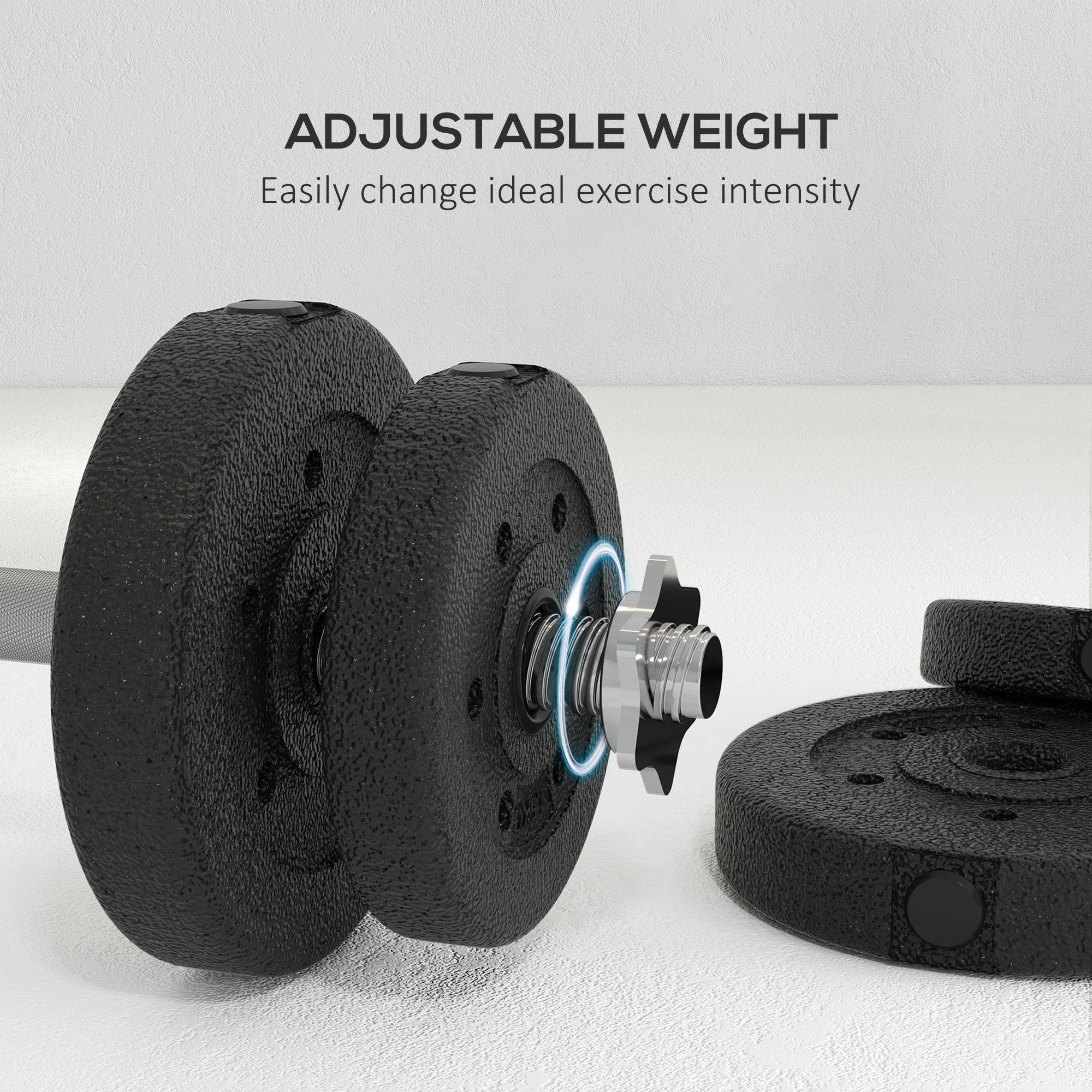 20KG Adjustable Dumbbells Weight Set Hand Weight for Home Gym Body Fitness