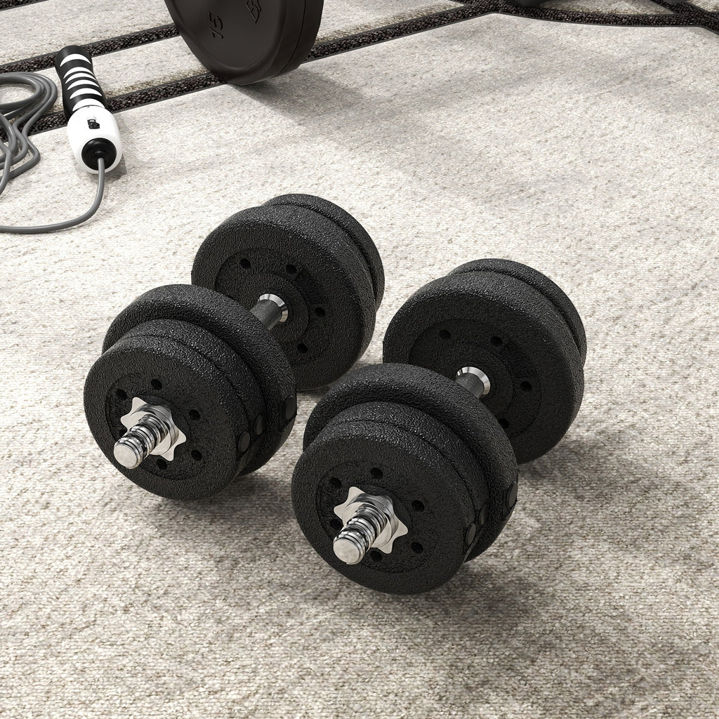 20KG Adjustable Dumbbells Weight Set Hand Weight for Home Gym Body Fitness