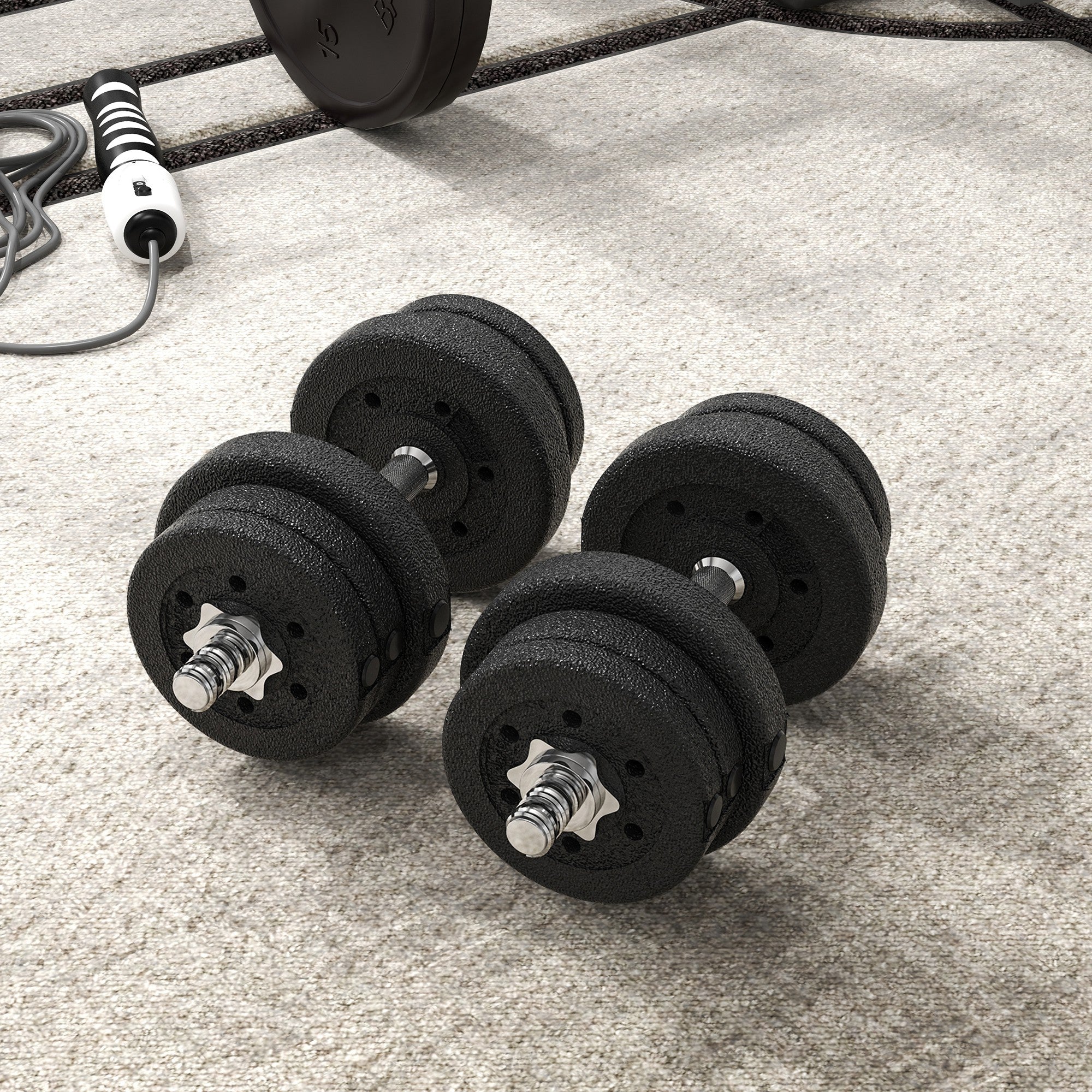 20KG Adjustable Dumbbells Weight Set Hand Weight for Home Gym Body Fitness