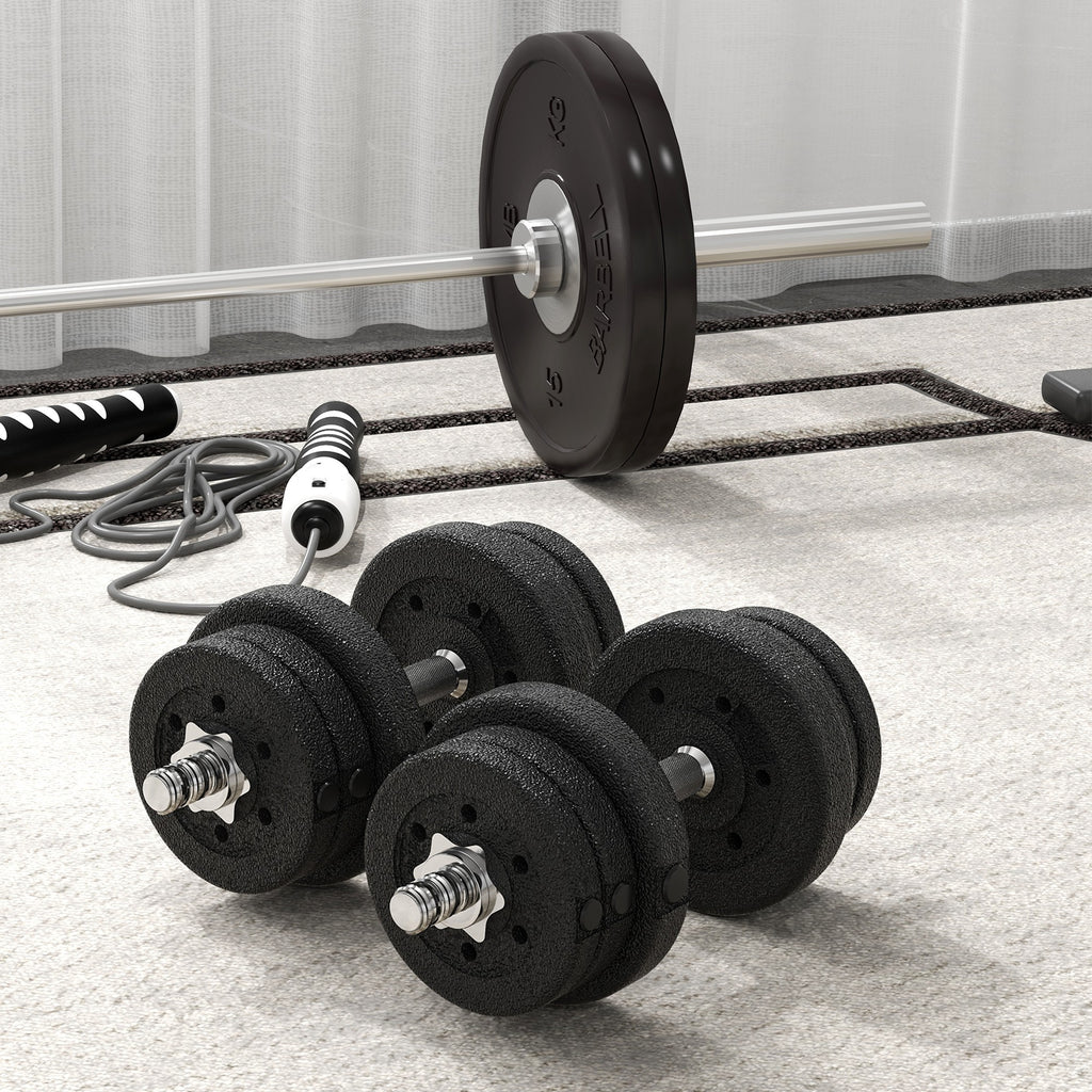 20KG Adjustable Dumbbells Weight Set Hand Weight for Home Gym Body Fitness