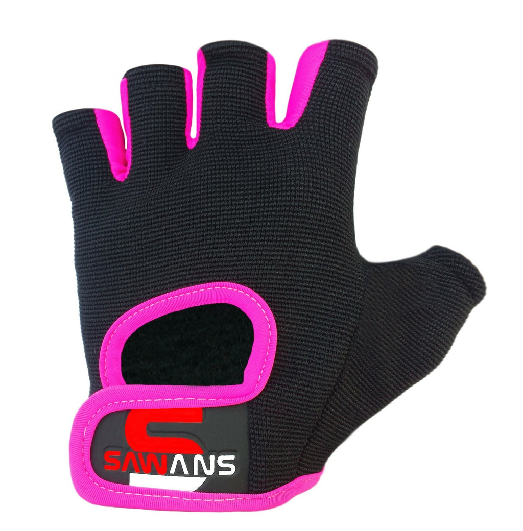 SAWANS® Gym Weight Lifting Gloves Leather Training Straps Body Building Workouts