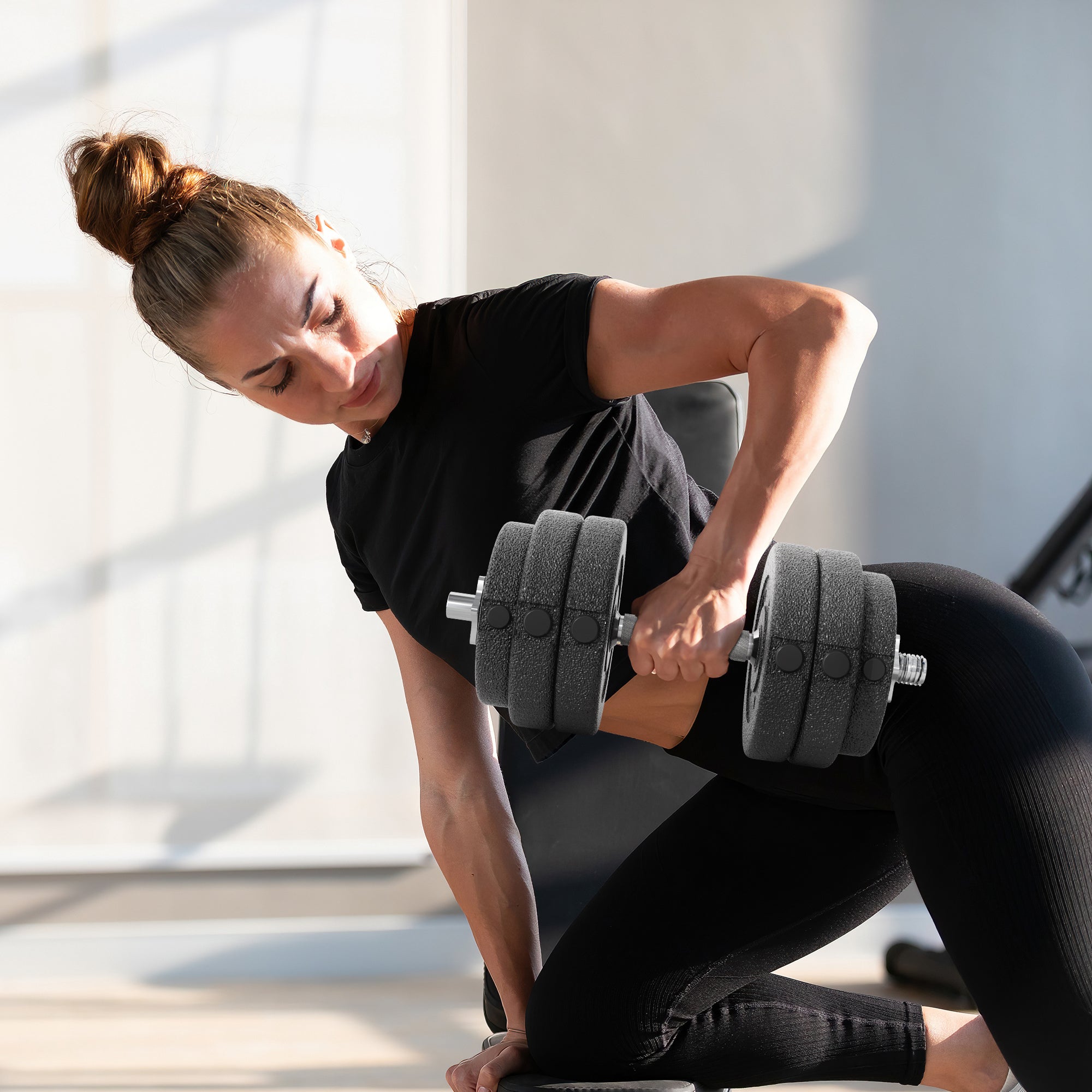 20KG Adjustable Dumbbells Weight Set Hand Weight for Home Gym Body Fitness